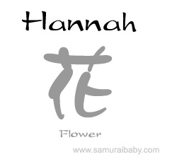 Hannah japanese kanji name